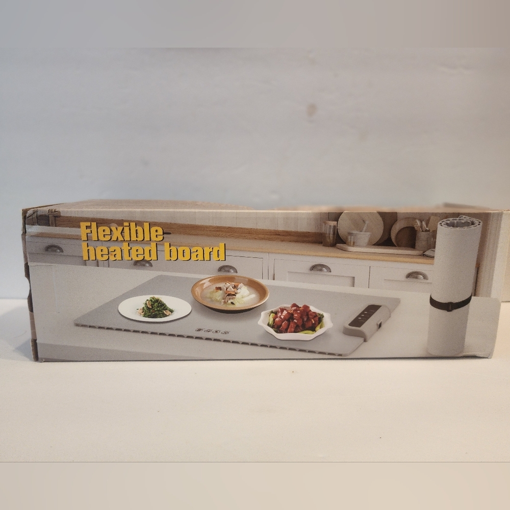 Electric Warming Tray with Adjustable Temperature, Foldable Food Warmer